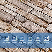 Самоклеюча 3D панель 700х770х3мм Катиринославська цегла (344-3) SW-00001383, фото 3