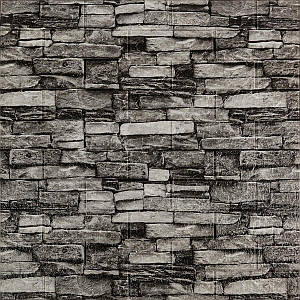 Самоклеюча 3D панель 700x770x3мм Графітовий (59-3) SW-00001481