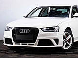 Бампер передній у складі стиль RS4 для Audi A4 B8 2012-2016, фото 4