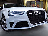 Бампер передній у складі стиль RS4 для Audi A4 B8 2012-2016, фото 5