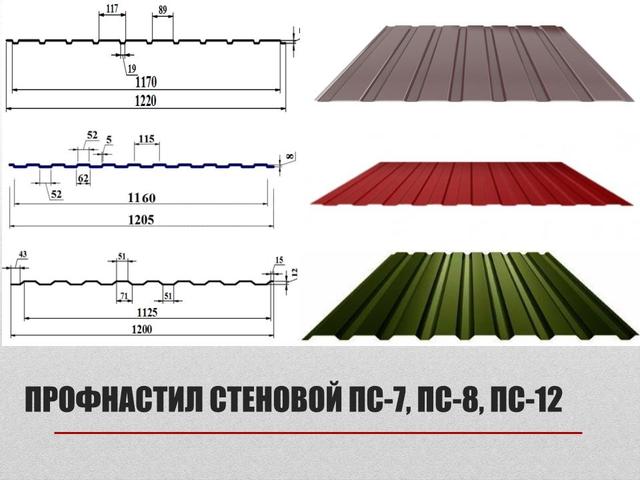 профнастил ПС-8 - ПС-10 - ПС-12