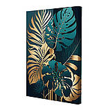 Набір постерів Riviera Blanca Золоте листя (PS-053) 3 шт в наборі, фото 2