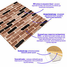 Самоклейна 3D панель 700х770х3мм Класична цегла (346-3) SW-00001146, фото 2