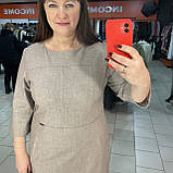 СукняJ.LONDON віскоза стрейч рукав 3/4 дві кишені 48 бежева, фото 8