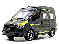 Микроавтобус Miniauto Mercedes sprinter инерционный открываются двери капот 19.5см Черный (DC24293)