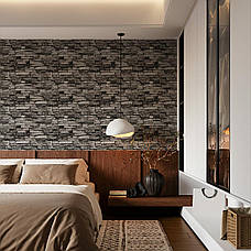 Самоклейна 3D панель 700x770x3мм Графітовий (59-3) SW-00001481, фото 5