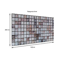 Декоративна ПВХ панель мозаїка під бежевий мармур 960х480х4мм SW-00001433, фото 3