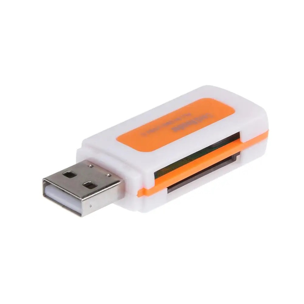 Кардридер USB 2.0 TRY Jade card reader 4-in-1 TF/MMC/SD/Micro SD помаранчевий новий