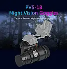 Прилад нічного бачення PVS-18A1 Night Vision із кріпленням FMA L4G24 на шолом, фото 7
