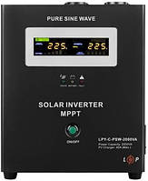 Гібридний сонячний інвертор 1400Вт, 1.4 кВт, W, Ват, 24V, Вольт, MPPT контролер