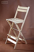 Стілець для візажиста складаний; Барний складаний високий стілець. Для кав'ярні.