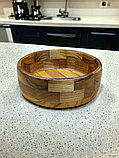 Салатник дерев'яний з горіха ручної роботи. Діаметр 25см., фото 2