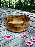 Салатник дерев'яний з горіха ручної роботи. Діаметр 25см., фото 5