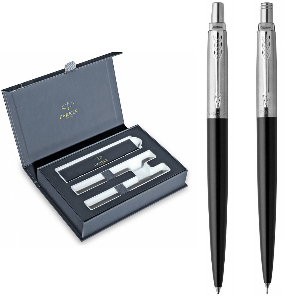 Набір ручок Parker JOTTER 17 Bond Street Black CT BP+PCL в подарунковій упаковці DUO24 (16272b24)