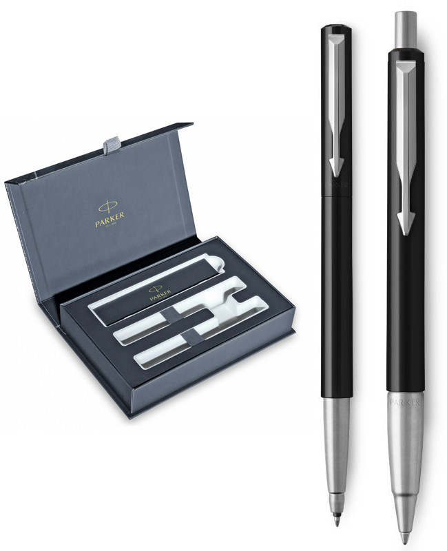 Набір ручок Parker VECTOR 17 Black RB+BP в подарунковій упаковці DUO24 (05182b24)