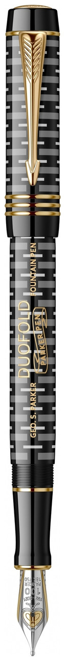 Ручка Parker чорнильна DUOFOLD 100 LE Black FP18-С F (Limited Ed 100) (98301)
