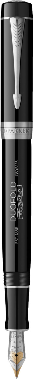 Ручка Parker чорнильна DUOFOLD 135th Anniversary Precious Black CT FP18-С F (98701)