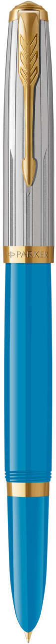 Ручка Parker чорнильна PARKER 51 Premium Turquoise GT FP F (56411)