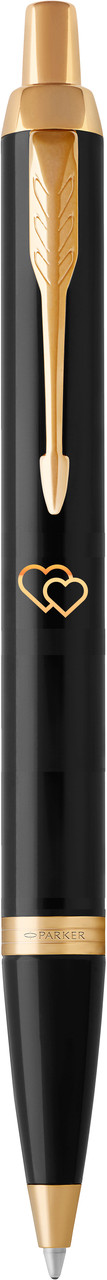 Ручка Parker кулькова IM 17 LOVE Black GT BP Сердечка (22032_L021y), фото 1