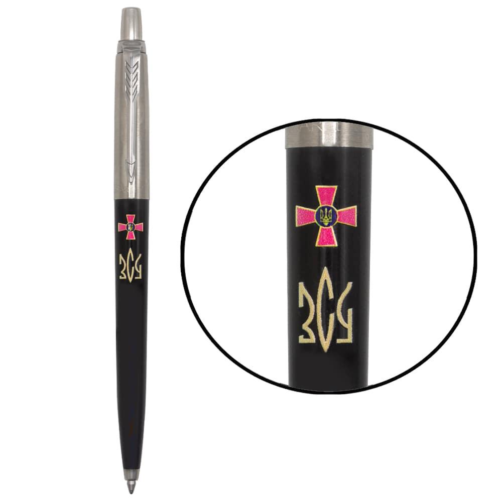 Ручка Parker кулькова JOTTER 17 Originals ARMY Black CT BP Емблема ЗСУ + Тризубець ЗСУ золот. (15632_W1015u)