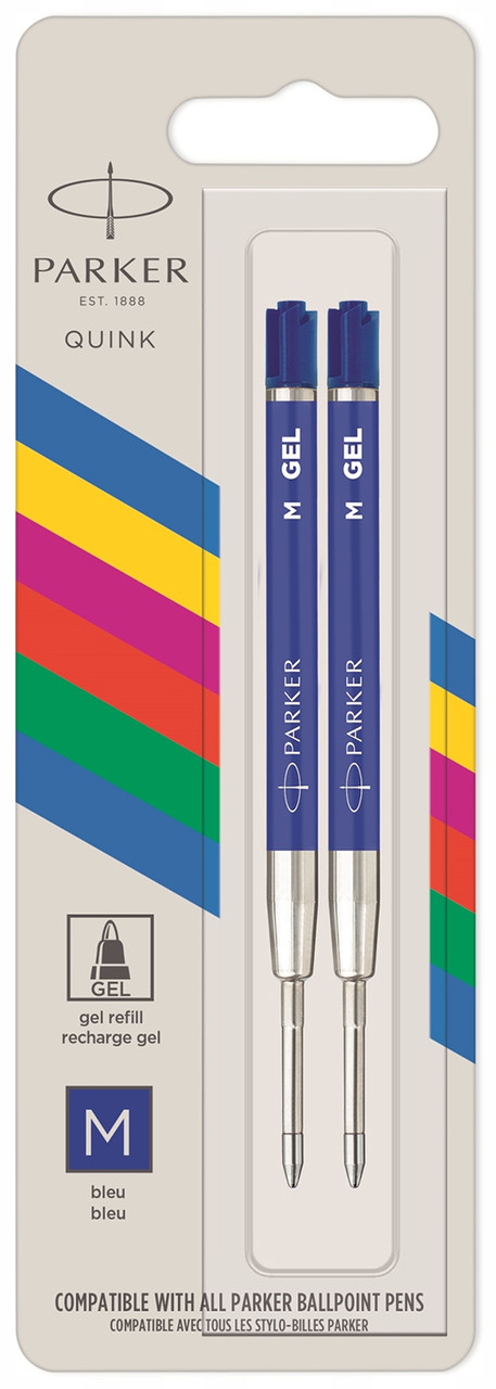 Стрижень Parker GEL гелевий синій М блістер 2 шт. (10362BLU2)