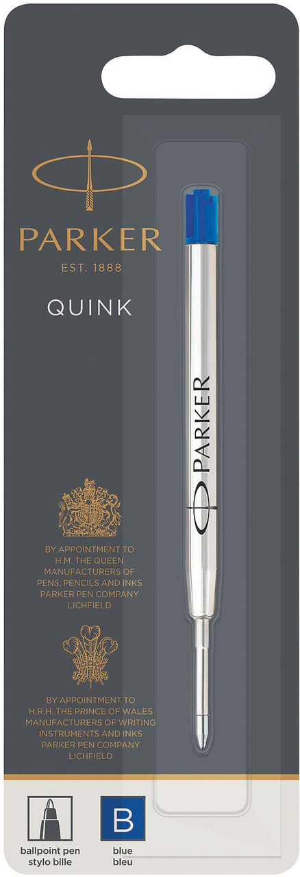 Стрижень Parker QuinkFlow кульковий синій B блістер (10233BLU)
