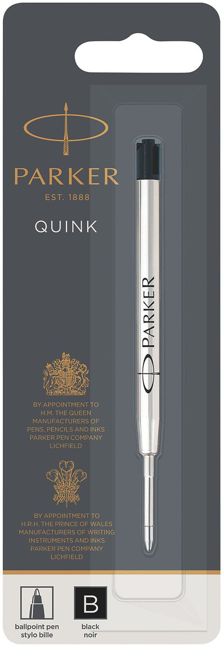 Стрижень Parker QuinkFlow кульковий чорний B блістер (10233BK)