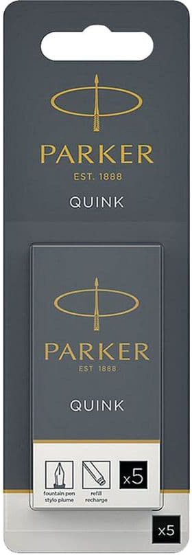 Картриджі Parker Quink 5 шт. чорнильні чорні блістер (11416BK)