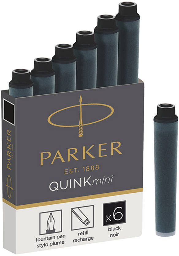 Картриджі Parker Quink Mini 6 шт. чорнильні чорні (11510BK)