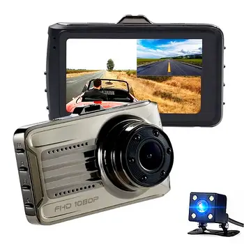 Автомобільний відеореєстратор DVR V13 HD1080 3-дюймовий Реєстратор із двома камерами