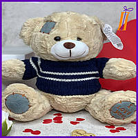 Мягкий медвежонок тедди в свитере 24 см, Подарок для любимой девушки на день святого валентина