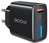 Зарядний пристрій QOOVI 18 Вт USB. Швидка зарядка