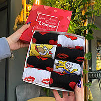 Подарочный набор носков девушкам на 8 пар 36-41 р яркие с принтом необычные и качественные, молодежные