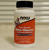 Бета глюкан Now Foods Beta-Glucans with ImmunEnhancer Extra Strength 60 капсул нау фудс