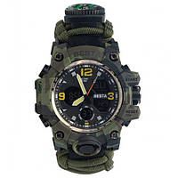 Мужские наручные часы Besta Life Pro с компасом (Хаки) e11p10