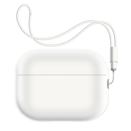 Чохол ArmorStandart TPU Silicone with straps для кейса навушників Apple Airpods Pro 2 White (ARM68618), фото 1