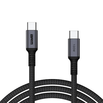 Кабель ArmorStandart Type-C-Type-C PD 100W 5A Aluminum Alloy 1m Black/Gray (ARM69370), фото 1
