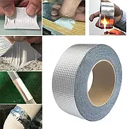 Міцна липка стрічка з алюмінієвим покриттям Butyl Self Adhesive 10м Алюмінієвий скотч, фото 4