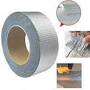 Міцна липка стрічка з алюмінієвим покриттям Butyl Self Adhesive 10м Алюмінієвий скотч, фото 3