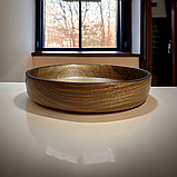 Салатник дерев'яний з горіха ручної роботи. Діаметр 20см., фото 5