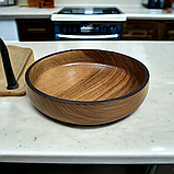 Салатник дерев'яний з горіха ручної роботи. Діаметр 20см., фото 8