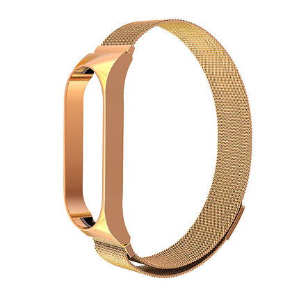 Ремінець Metal ArmorStandart Milanese Magnetic для Xiaomi Mi Band 7 Rose Gold (ARM67850), фото 1