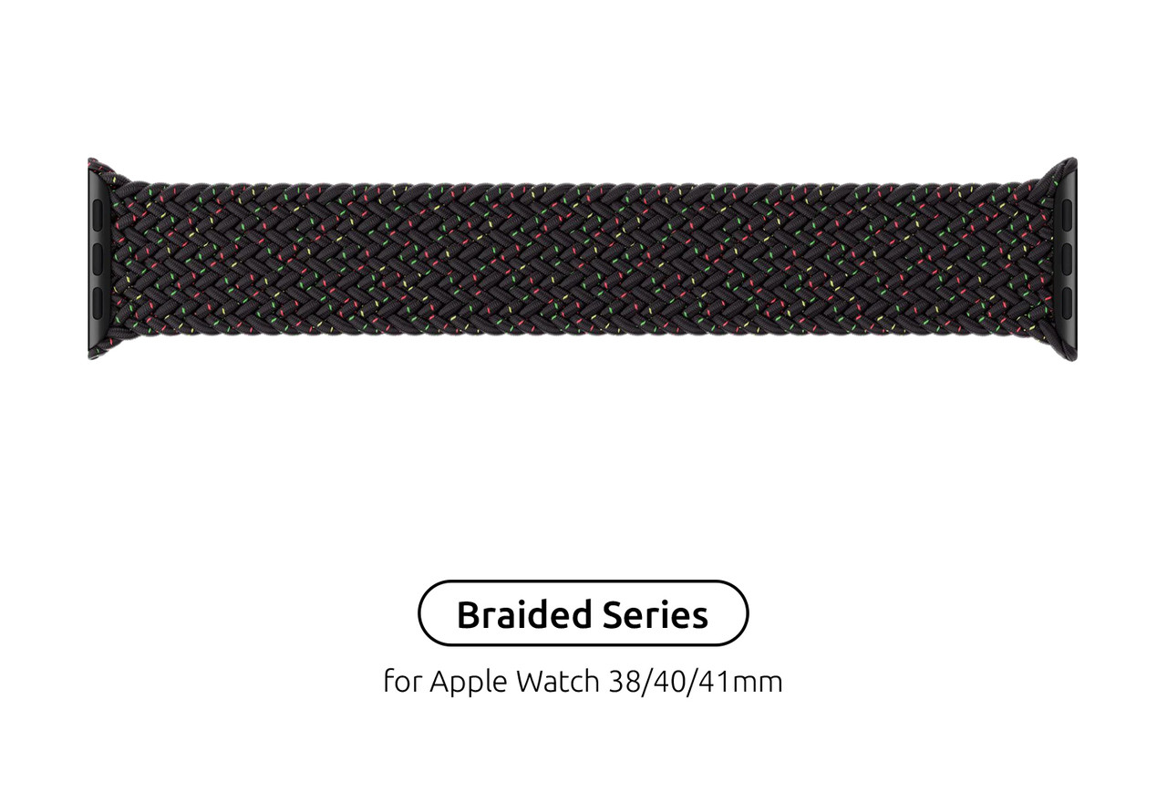 Ремінець Nylon ArmorStandart Braided Solo Loop для Apple Watch 38/40/41mm Black Unity Size 6 (144 mm)
