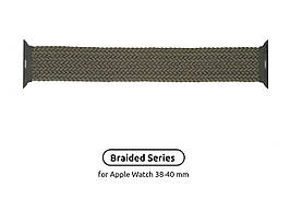 Ремінець Nylon ArmorStandart Braided Solo Loop для Apple Watch 38/40/41mm Inverness Green Size 2 (120 mm)