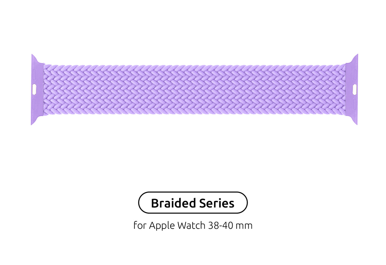 Ремешок Nylon ArmorStandart Braided Solo Loop для Apple Watch 38/40/41mm Lavender Grey Size 2 (120 mm)
