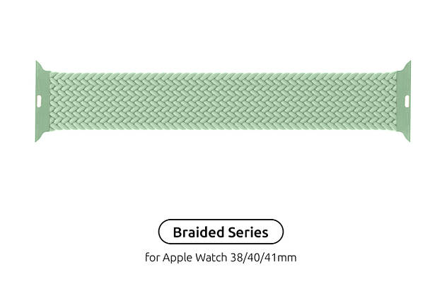 Ремінець Nylon ArmorStandart Braided Solo Loop для Apple Watch 38/40 mm Mint Size 2 (120 mm) (ARM64900), фото 1