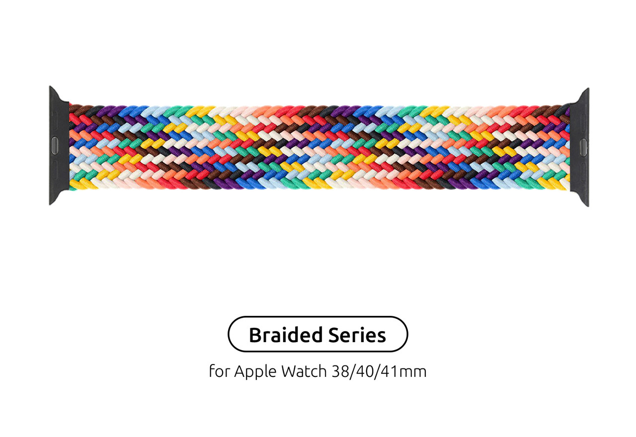 Ремінець Nylon ArmorStandart Braided Solo Loop для Apple Watch 38/40/41mm Pride Edition Size 6 (144 mm)