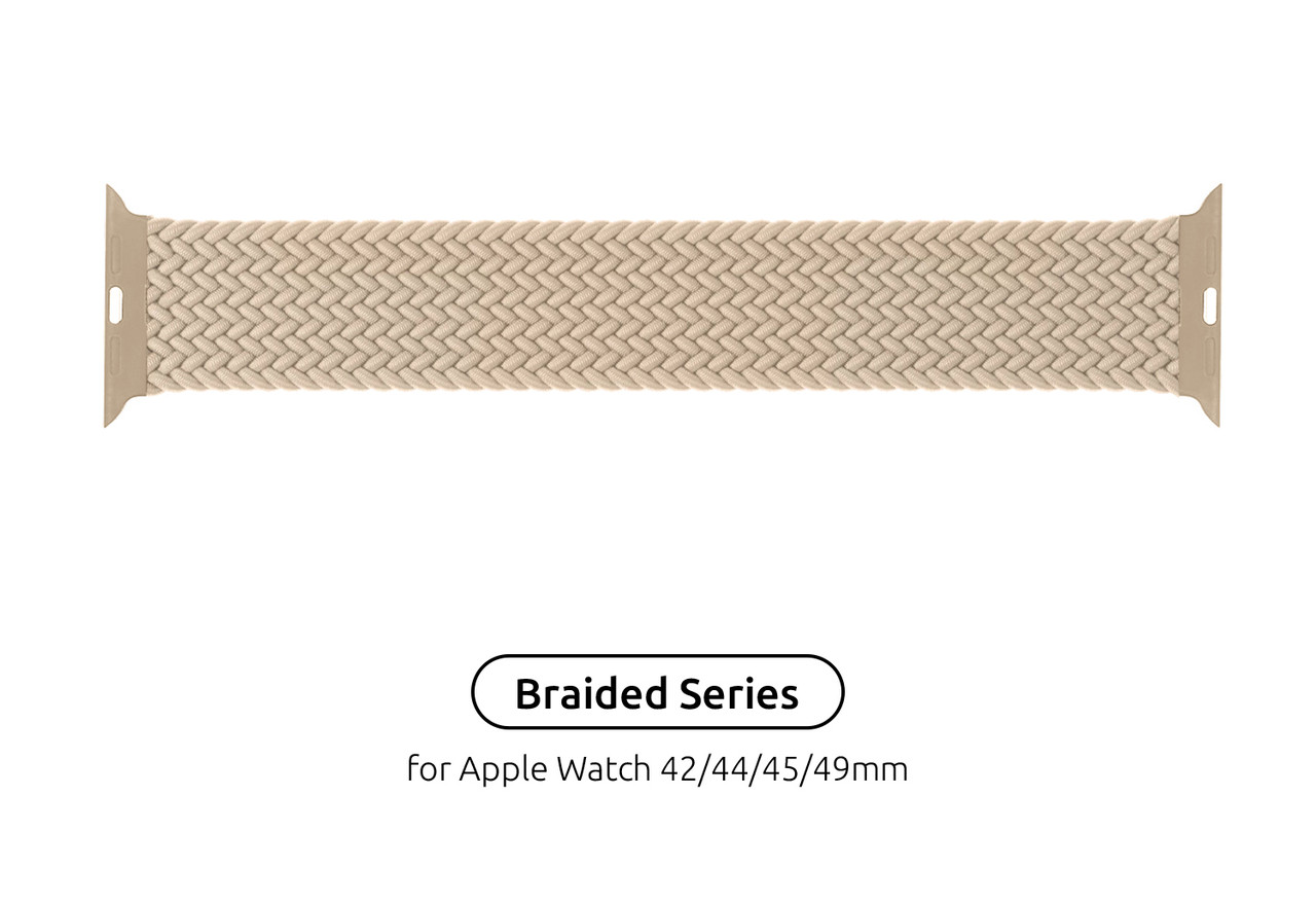 Ремінець Nylon ArmorStandart Braided Solo Loop для Apple Watch 42/44/45/49mm Beige Size 10 (172 mm) (ARM64903)