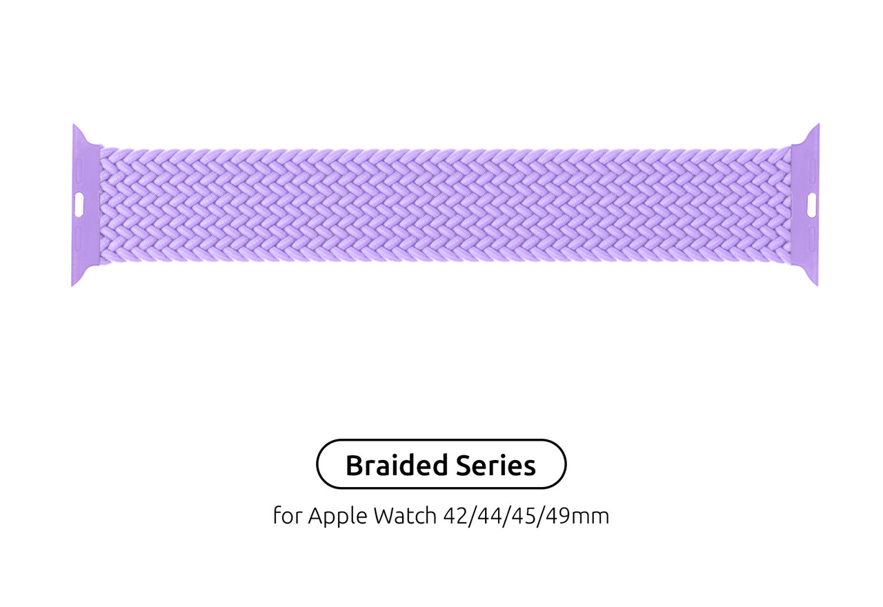Ремешок Nylon ArmorStandart Braided Solo Loop для Apple Watch 42/44/45/49mm Lavender Grey Size 8 (160 mm)