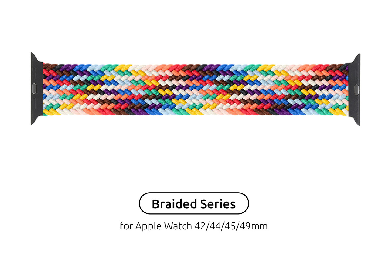 Ремешок Nylon ArmorStandart Braided Solo Loop для Apple Watch 42/44/45/49mm Pride Editi Size 6 (148 mm)